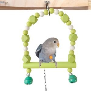 Fidosfav Colorful Bird Swing with Bells